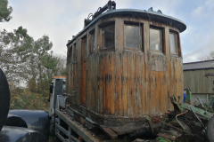 Glamping Pod boat cabin arrives for restoration