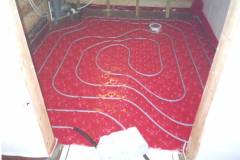 Under floor heating pipes ready for 75mm concrete screed