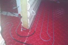 Under floor heating pipes